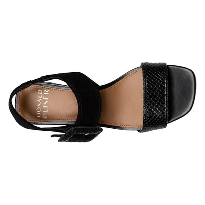 Donald Pliner Women's Mobie Heeled Sandal,Size 8 in Black Suede, Comfortable & Cute Dressy Casual Heels for Women, Everyday Essential Ladies Shoes for Office Work, Business, Events by Donald J Pliner - Image 5