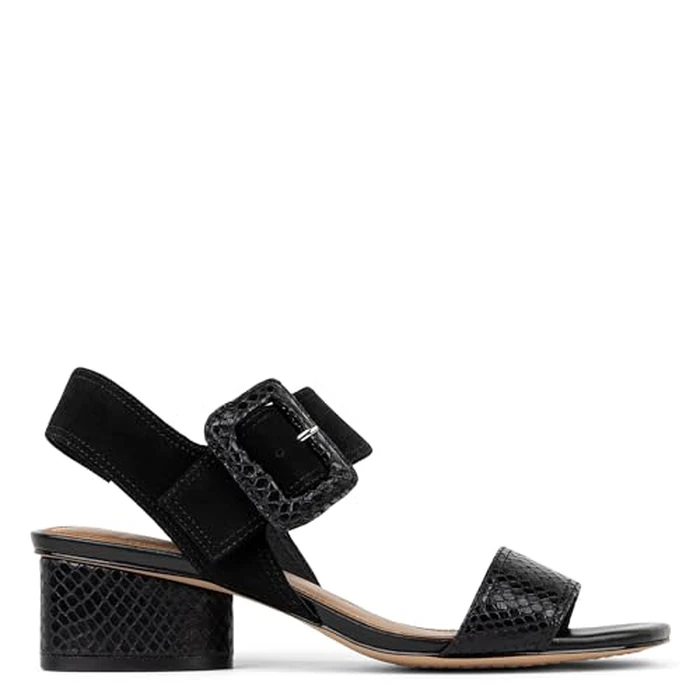 Donald Pliner Women's Mobie Heeled Sandal,Size 8 in Black Suede, Comfortable & Cute Dressy Casual Heels for Women, Everyday Essential Ladies Shoes for Office Work, Business, Events by Donald J Pliner - Image 6