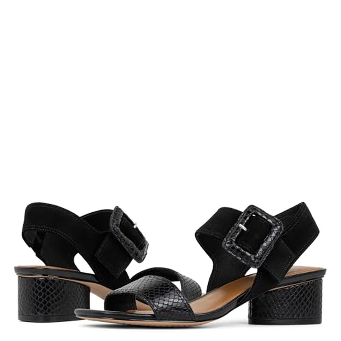 Donald Pliner Women's Mobie Heeled Sandal,Size 8 in Black Suede, Comfortable & Cute Dressy Casual Heels for Women, Everyday Essential Ladies Shoes for Office Work, Business, Events by Donald J Pliner - Image 8