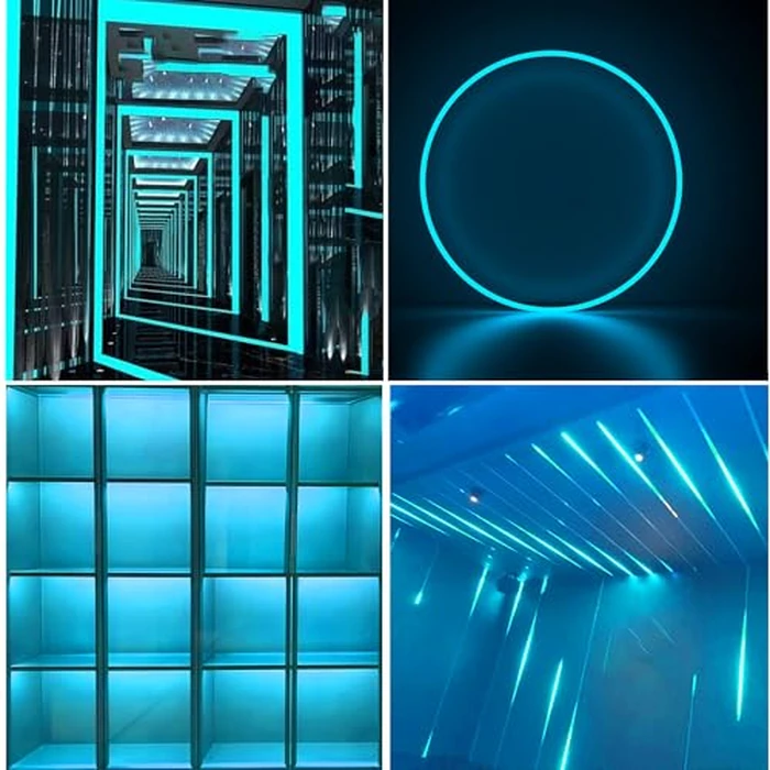 Clearhill 5V 8mm Width USB COB LED Strip Lights,Ice Blue,320LEDs/M,8W/M,CRI90,9.84FT/3M,Electroplated Double-Sided Panel Light Strip,Waterproof IP20,Flexible Strip for Indoor Decoration by Clearhill - Image 3