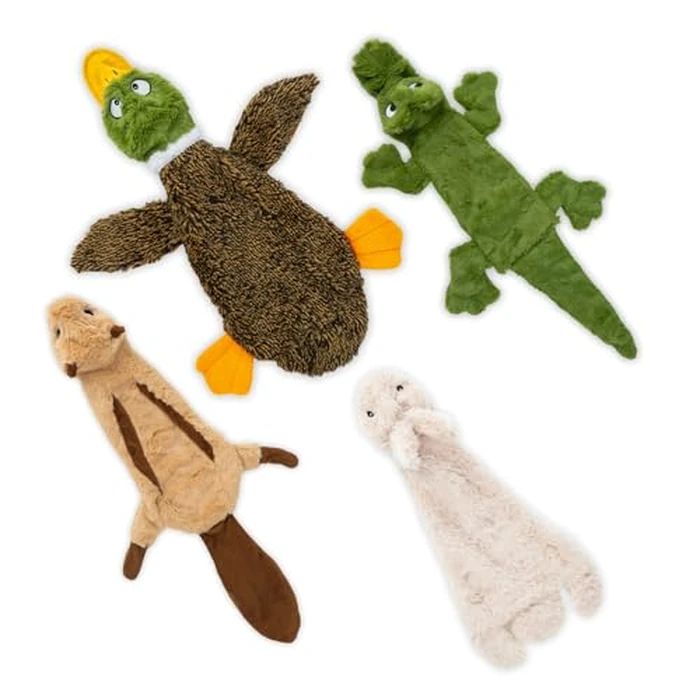 Best Pet Supplies Squeaky Dog Toys with Soft Durable Fabric for Small, Medium and Large Pets Interactive Toy for Indoor Play, Supports Active Biting and Play - 4 Figures, Medium by Best Pet Supplies - Used - Like New condition - US$16.56