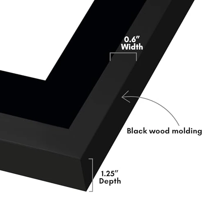 Americanflat 16x24 Canvas Floating Frame with Adhesive Strips Included - Vertical and Horizontal Floating Frame for Artwork - Canvas Frames for Wall Display - Black by Americanflat - Image 4