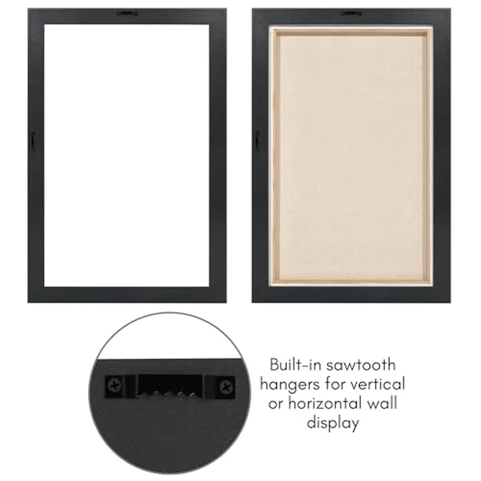 Americanflat 16x24 Canvas Floating Frame with Adhesive Strips Included - Vertical and Horizontal Floating Frame for Artwork - Canvas Frames for Wall Display - Black by Americanflat - Image 6