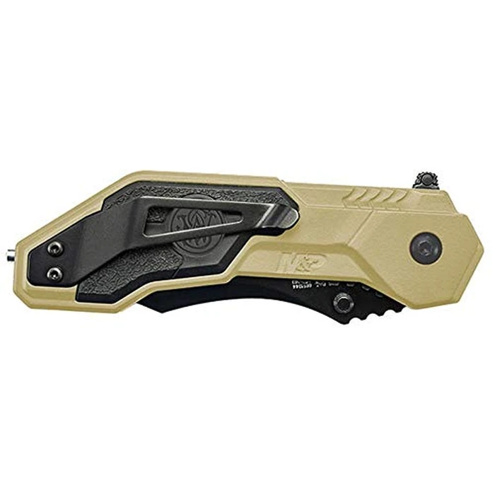Smith & Wesson M&P SWMP1BSD 7.1in S.S. Assisted Folding Knife with 2.9in Serrated Clip Point Blade and Aluminum Handle for Tactical, Survival and EDC,Black by Smith & Wesson - Image 3