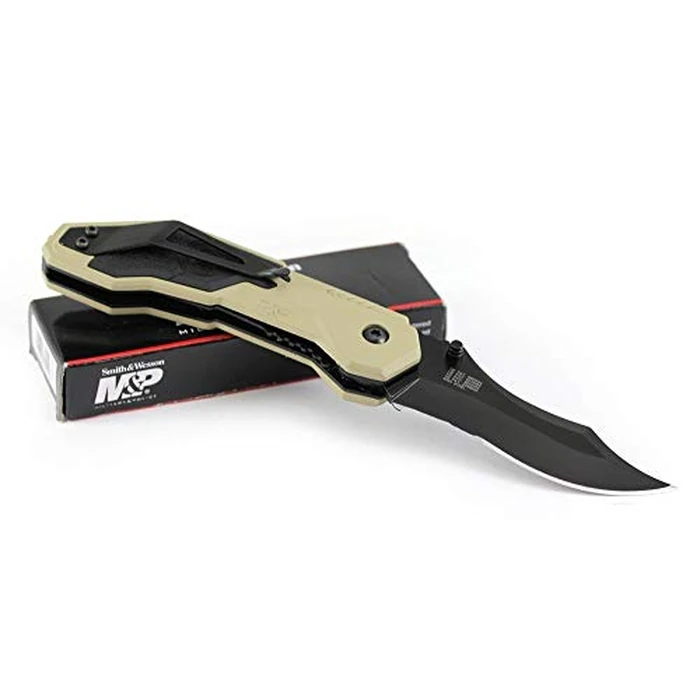 Smith & Wesson M&P SWMP1BSD 7.1in S.S. Assisted Folding Knife with 2.9in Serrated Clip Point Blade and Aluminum Handle for Tactical, Survival and EDC,Black by Smith & Wesson - Image 7