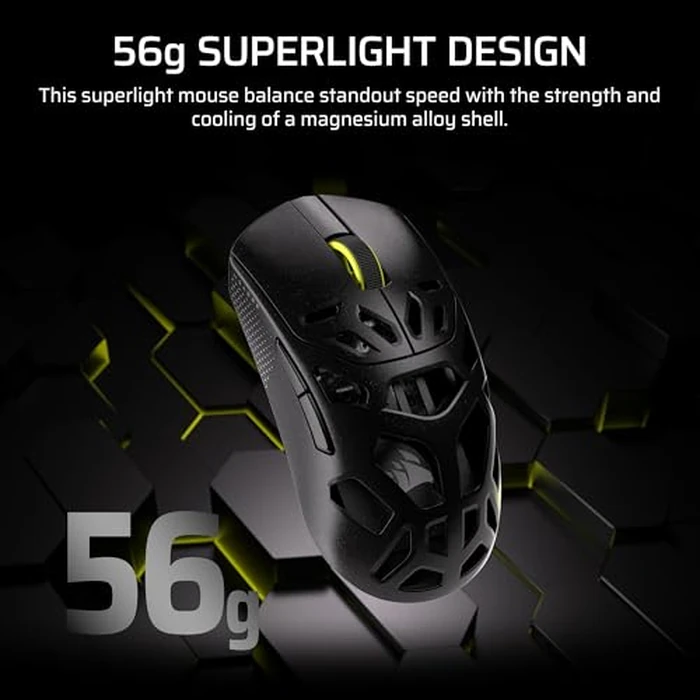 CORSAIR Sabre v2 PRO Wireless MG FPS Gaming Mouse - 33,000 DPI Marksman S Sensor, 8,000Hz Hyper-Polling, Durable Magnesium, Lightweight, Up to 120hr Battery - Black by Corsair - Image 4