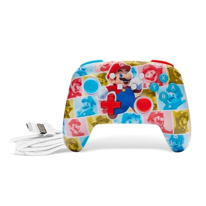 PowerA Enhanced Nintendo Switch and Switch 2 Wired Controller - Mario Hero Reel, Gamepad, game controller, wired controller, officially licensed by PowerA - Image 8