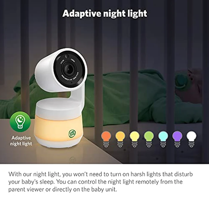 Leapfrog LF930HD Baby Monitor, 7” 720p HD Display,Video Baby Monitor with Camera and Audio, 1080p Smart Remote Access,360 degrees Pan & Tilt,Color Night Light &Vision, Two-Way Intercom by LeapFrog - Image 6
