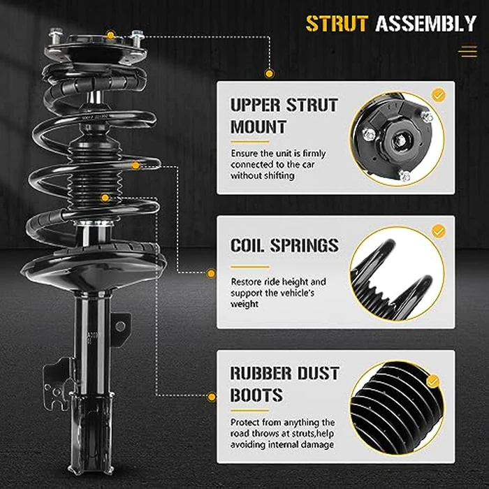 Front Complete Strut Shock Absorber with Coil Spring Fit for Toyota Camry LE SE XLE 2002 2003,for Lexus ES300 3.0L 2002 2003, w/o adaptive variable suspension, Replace 171490 171491 (Set of 2) by Youxmoto - Image 3