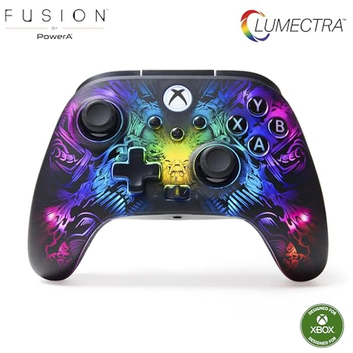 PowerA FUSION Pro Wireless Controller for Xbox Series X|S with Lumectra, RGB lighting, hidden design, adjustable height thumbsticks, Hall Effect modules, pro gaming controller, low latency wireless, mappable buttons, works with Xbox One and Windows 10/11 by PowerA - Used - Like New condition