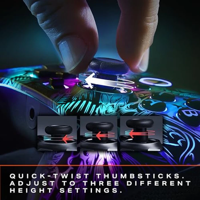 PowerA FUSION Pro Wireless Controller for Xbox Series X|S with Lumectra, RGB lighting, hidden design, adjustable height thumbsticks, Hall Effect modules, pro gaming controller, low latency wireless, mappable buttons, works with Xbox One and Windows 10/11 by PowerA - Image 4