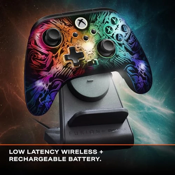 PowerA FUSION Pro Wireless Controller for Xbox Series X|S with Lumectra, RGB lighting, hidden design, adjustable height thumbsticks, Hall Effect modules, pro gaming controller, low latency wireless, mappable buttons, works with Xbox One and Windows 10/11 by PowerA - Image 6