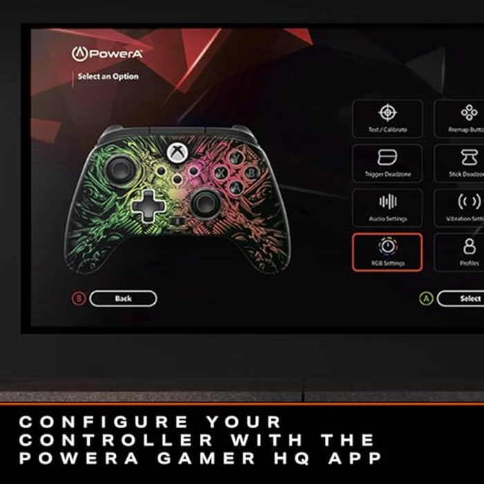 PowerA FUSION Pro Wireless Controller for Xbox Series X|S with Lumectra, RGB lighting, hidden design, adjustable height thumbsticks, Hall Effect modules, pro gaming controller, low latency wireless, mappable buttons, works with Xbox One and Windows 10/11 by PowerA - Image 7