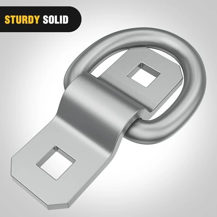 Nilight 6Pcs 3/8” D-Rings Heavy Duty Truck Tie Down Anchors Steel 6000 Pound Tie Down Rings Hooks Loads on Trucks Trailers Boats RV Campers Vans Kayaks Motorcycles Deliveries ATVs,Silver by Nilight - Image 3