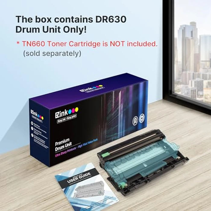 E-Z Ink DR630 Drum Unit 1 Pack Compatible Replacement for Brother DR630 DR660 DR-630 DR-660 Drum for Brother DCP-L2520DW DCP-L2540DW HL-L2320D MFC-L2700DW MFC-L2720DW MFC-L2740DW Printer by E-Z Ink - Image 7