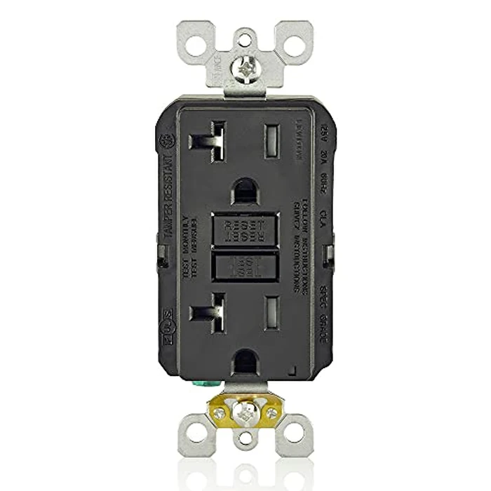 Leviton GFCI Receptacle, 20 Amp Tamper-Resistant, GFTR2-E, Black by Leviton - Used - Like New condition