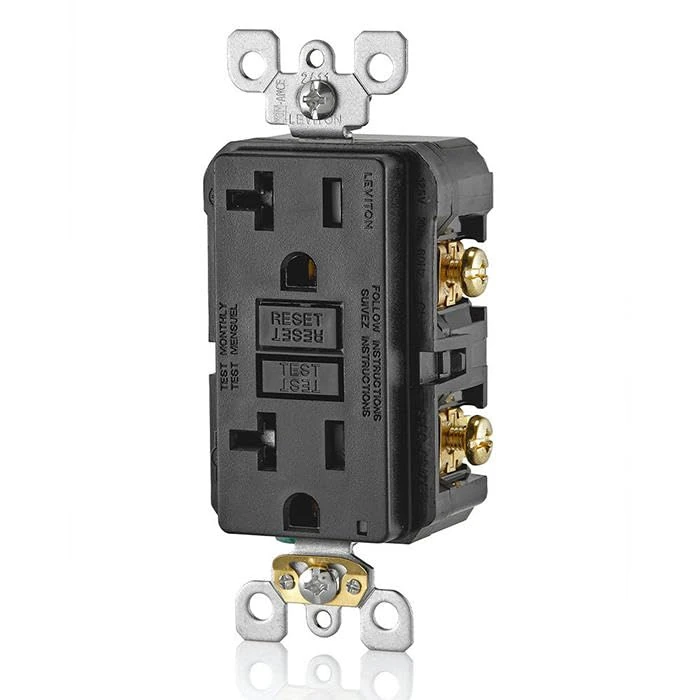 Leviton GFCI Receptacle, 20 Amp Tamper-Resistant, GFTR2-E, Black by Leviton - Image 6