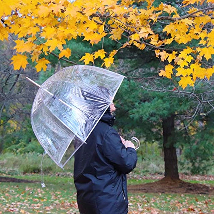 Totes Adult Windproof Bubble Umbrella with J Hook Handle and Enhanced Visibility by totes - Image 7