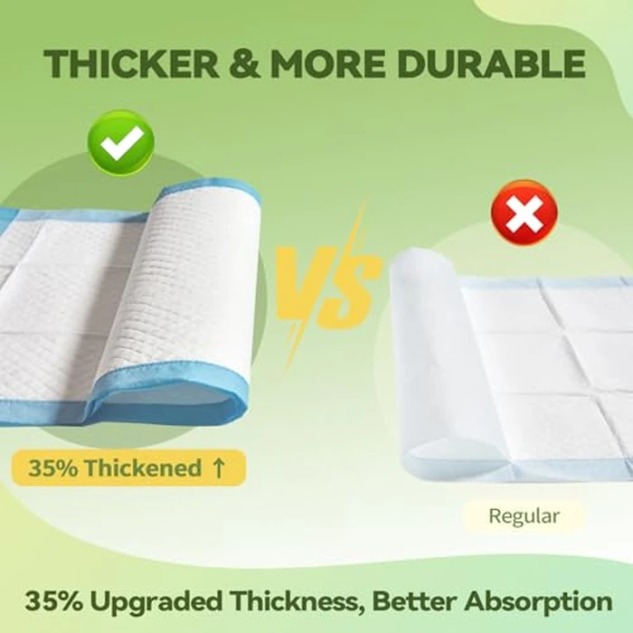 IMMCUTE 100 Count Premium Puppy Pads, 22"x23" Dog Pee Pads - Ultra-Soft Heat-Sealed, 6-Layer Leak-Proof & Super Absorbent Potty Training Pads for Dogs, Cats, Pets | Crate Training & Indoor Use, Blue by IMMCUTE - Image 6