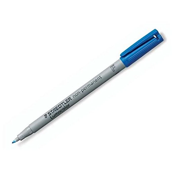 STAEDTLER Lumograph Non-Permanent Wet Erase Marker Pen, Fine Tip, Low Odor Colored Markers, Blue, 311-3 by Staedtler - Image 4