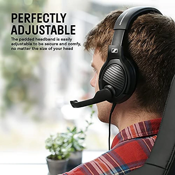 Massdrop x Sennheiser PC37X Gaming Headset - Noise-Cancelling Microphone with Over-Ear Open-Back Design, 10 ft Detachable Cable, and Velour Earpads,Black by DROP - Image 6