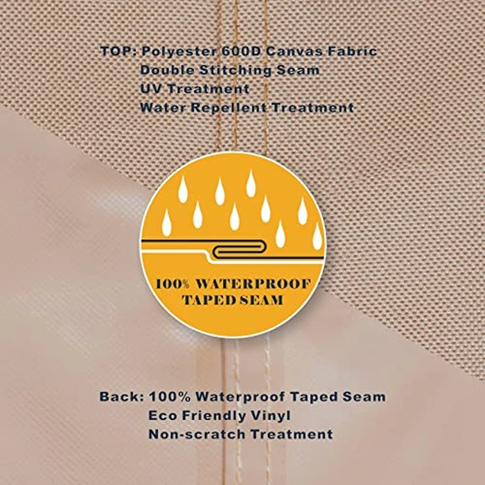 ULTCOVER Waterproof Patio Chair Cover - Outdoor Lounge Deep Seat Single Lawn Chair Cover 2 Pack Fits Up to 28W x 30D x 32H inches by ULTCOVER - Image 3