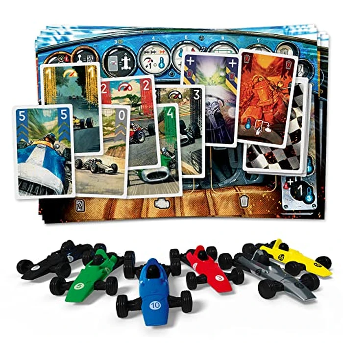 Heat - Pedal to the Metal (English) - Board Games - Strategy/Racing - Manage Speed and Heat to Win High-Stakes Car Races - Ages 10+ - 1 to 6 Players - 45 to 60 Minute Playtime - Made by Asmodee by Asmodee - Image 4