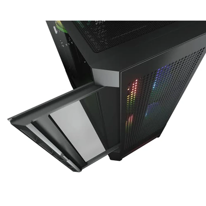 Cougar AIRFACE RGB PC Gaming Case Mid Tower - Mini ITX/Micro ATX/ATX/CEB/*E-ATX Motherboards with Tempered Glass Panel, 3 x 120mm ARGB Fans Front & 1x 120mm ARGB Fan Rear Pre-Installed, Black by COUGAR - Image 3