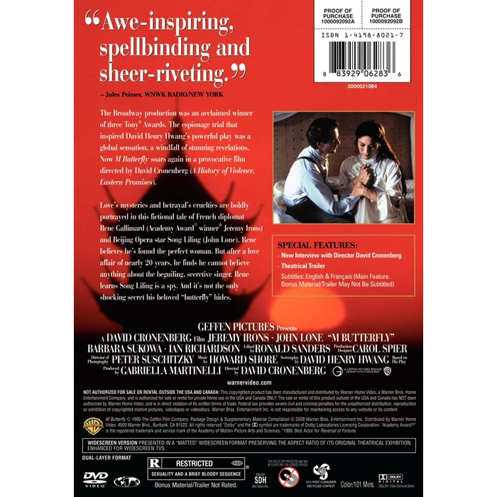 M. Butterfly [DVD] by Warner Home Video - Image 2