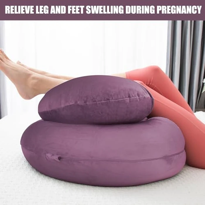 1 MIDDLE ONE Pregnancy Pillow, C Shaped Full Body Pregnant Women Sleeping Pillow for Maternity Support with Cover (Purple) by 1 MIDDLE ONE - Image 7