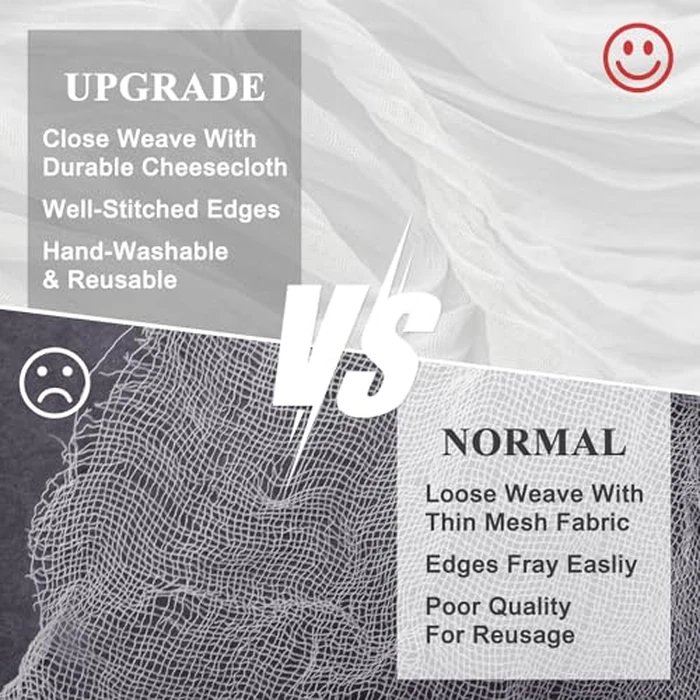 Asee'm 6pcs Cheesecloth Table Runner 120 Inches Long Ivory Boho Gauze Cheese Cloth Runner 10FT Rustic Sheer Table Runners for Christmas Wedding Party Baby Shower Spring Easter Decoration by Asee'm - Image 4