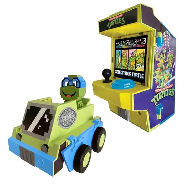 Teenage Mutant Ninja Turtles Arcade Cruisers Leonardo Edition, 2-in-1 Arcade Cabinet to Transforming Vehicle with Lights & Sounds and Dual-Screen Lenticular Display by Teenage Mutant Ninja Turtles - Used - Like New condition - US$8.54