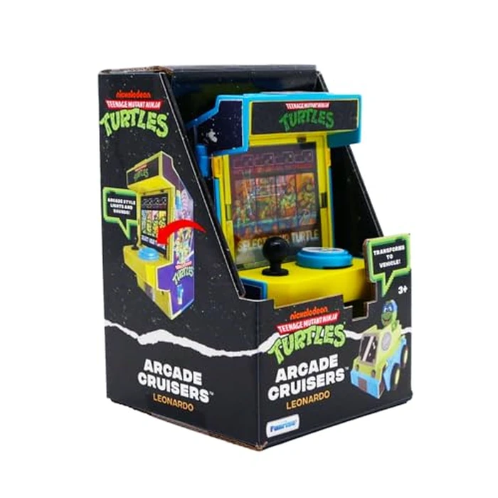 Teenage Mutant Ninja Turtles Arcade Cruisers Leonardo Edition, 2-in-1 Arcade Cabinet to Transforming Vehicle with Lights & Sounds and Dual-Screen Lenticular Display by Teenage Mutant Ninja Turtles - Image 2