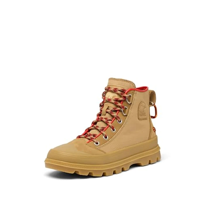 Sorel Women's Scout N About Mid Sneaker Gear Chk, Caribou Buff/Gum, 9 by Sorel - Used - Very Good condition - CA$96.07
