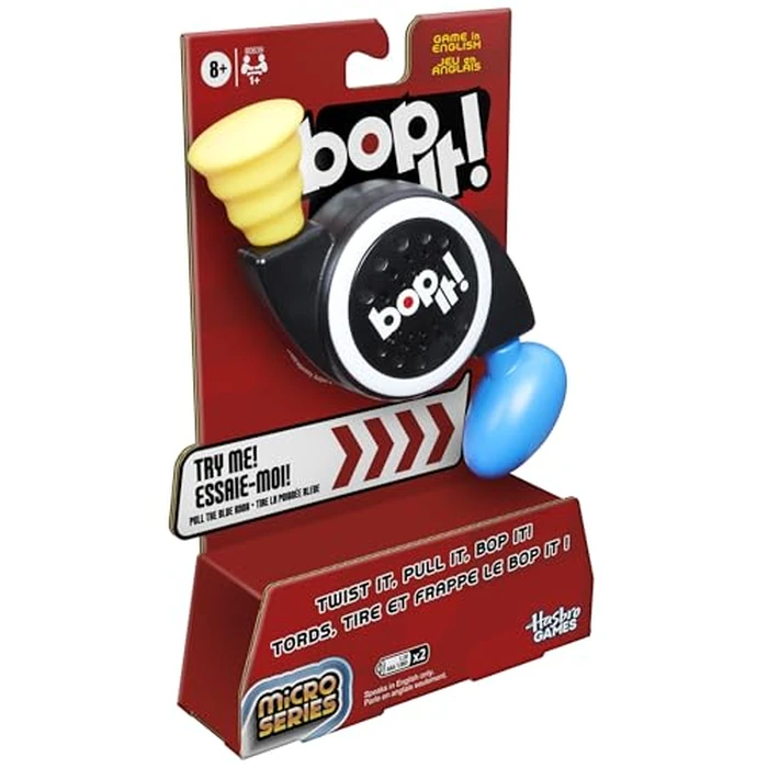 Hasbro Micro Series Electronic Game, Classic Bop It! Gameplay in a Compact Size, Fun Party Game for Kids Ages 8+, 1+ Players (English & French) by Hasbro - Image 3