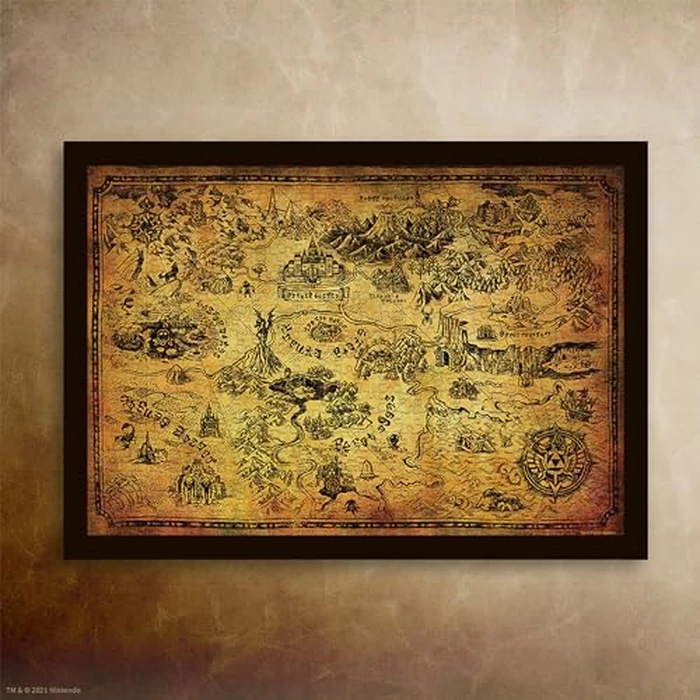 The Legend of Zelda Hyrule Map 1,000 Piece Jigsaw Puzzle | Collectible Puzzle Featuring Stylized Hyrule Map from The Legend of Zelda Video Games | Officially Licensed Nintendo Merchandise by USAOPOLY - Image 5