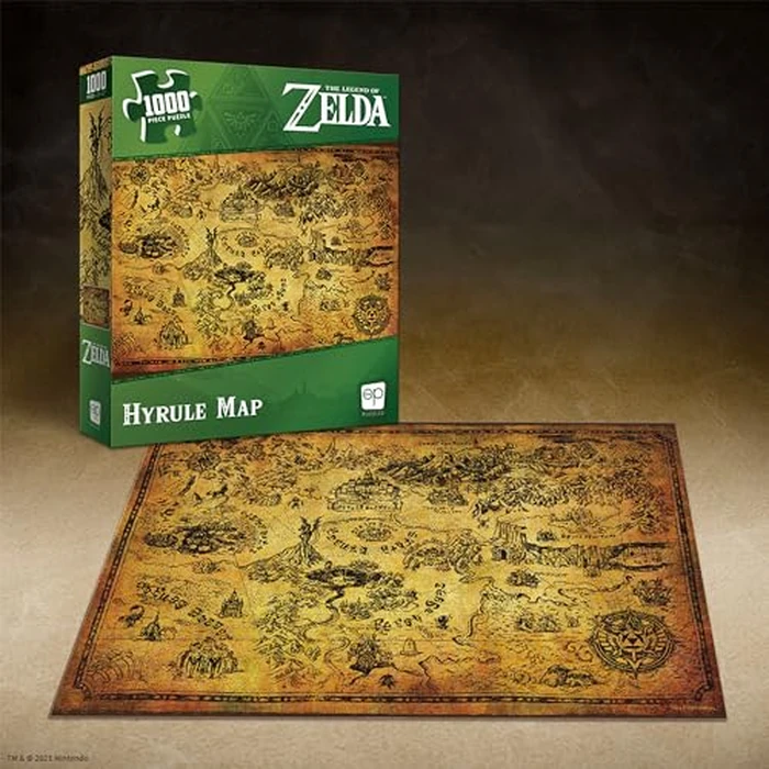 The Legend of Zelda Hyrule Map 1,000 Piece Jigsaw Puzzle | Collectible Puzzle Featuring Stylized Hyrule Map from The Legend of Zelda Video Games | Officially Licensed Nintendo Merchandise by USAOPOLY - Image 7