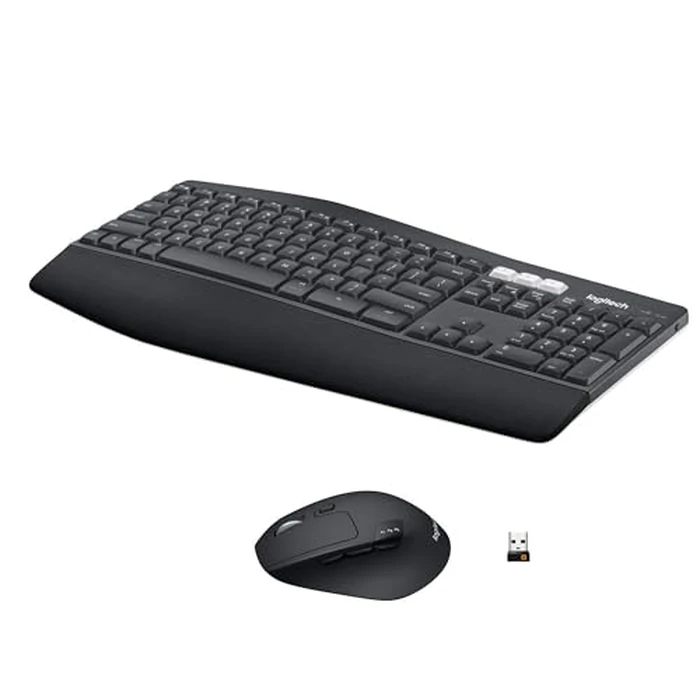 Logitech MK850 Performance Wireless Keyboard and Mouse Combo for Windows, macOS & ChromeOS, Bluetooth & 2.4 GHz USB Receiver, Full-Size Ergonomic Keyboard, Multi-Device, Cushioned Palm Rest - Graphite by Logitech - Used - Acceptable condition - CA$81.72