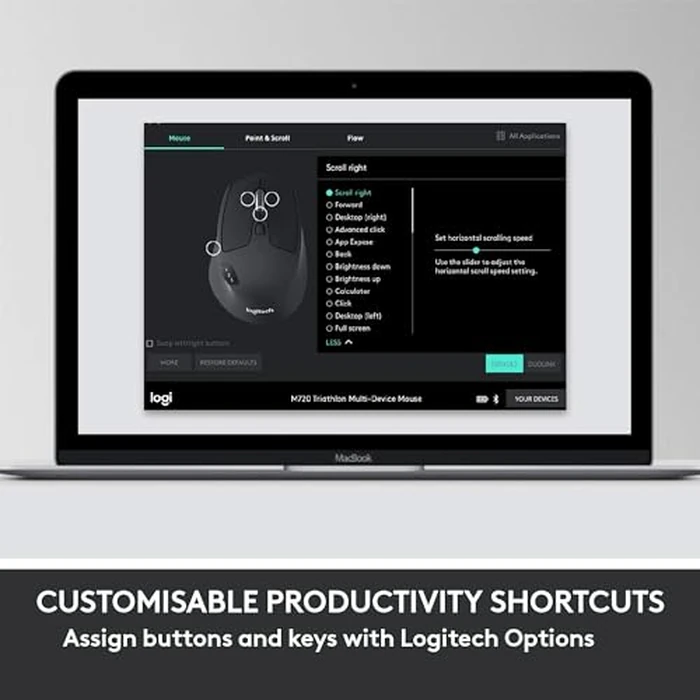 Logitech MK850 Performance Wireless Keyboard and Mouse Combo for Windows, macOS & ChromeOS, Bluetooth & 2.4 GHz USB Receiver, Full-Size Ergonomic Keyboard, Multi-Device, Cushioned Palm Rest - Graphite by Logitech - Image 5