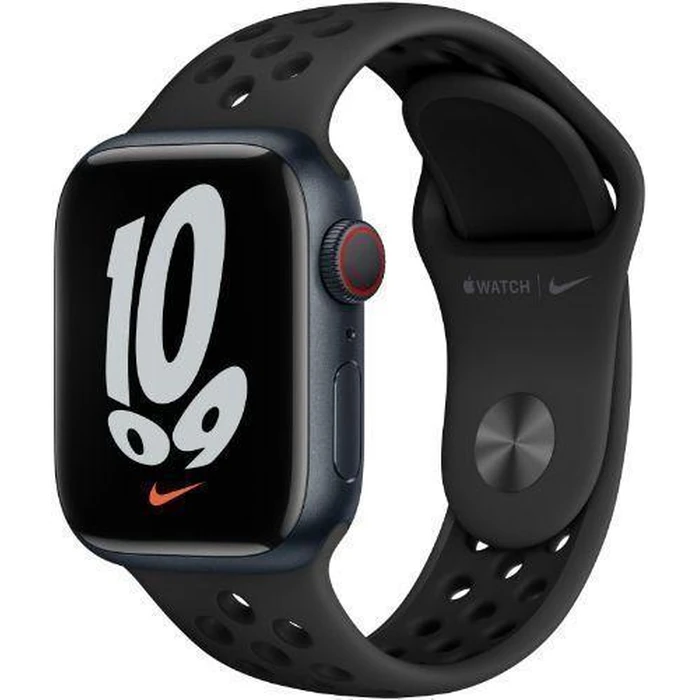 Apple Watch Series 7 (GPS) - 32GB - 45mm - Midnight Nike (Aluminum) Case with Anthracite/Black Rubber Nike Sport Band by Apple - Image 2