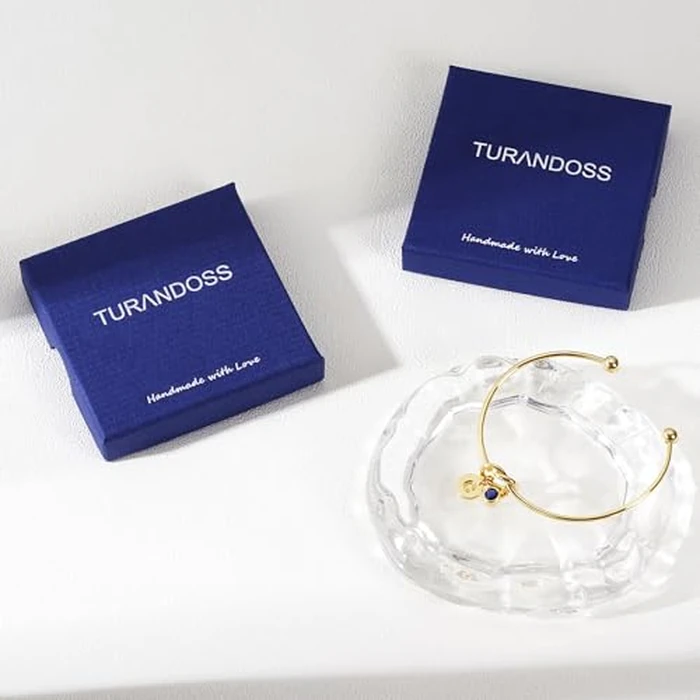 Turandoss Purple Birthstone Bracelets for Women, Trendy 14K Gold Plated Disc Letter N Love Knot Cuff Bracelet Created Amethyst February Birthstone Bracelets Birthday Friendship Gifts for Women by Turandoss - Image 7