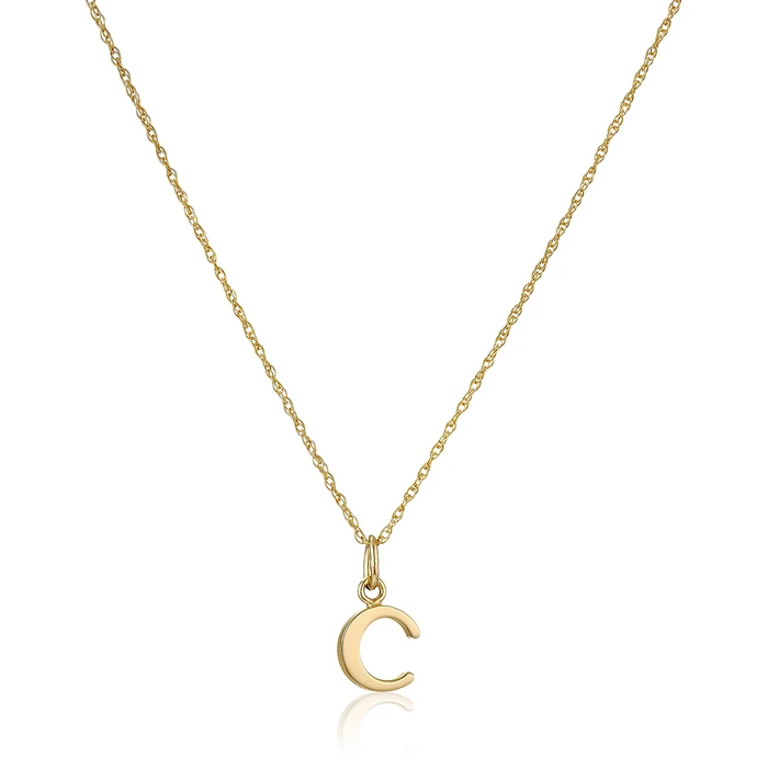 Amazon Essentials womens Yellow 14K Gold-Filled Letter "C" Charm Pendant Necklace, 18" by Amazon Essentials - Used - Like New condition - US$29.59