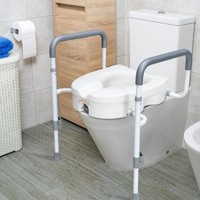 WeHwupe Raised Toilet Seat with Handles for Elderly - Toilet Seat Risers for Seniors with Adjustable Padded Arms - Elevated Toilet Safety Seat for Standard or Elongated Commode by WeHwupe - Image 7