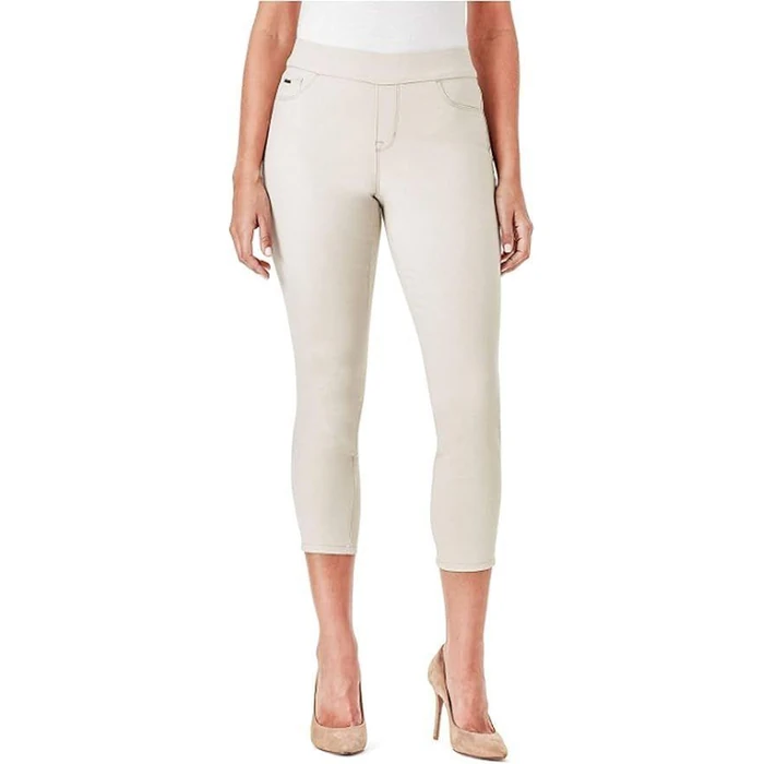 Nine West Women's Heidi Pull-On Skinny Crop Jeans 8 - Travertine by Nine West - Image 1