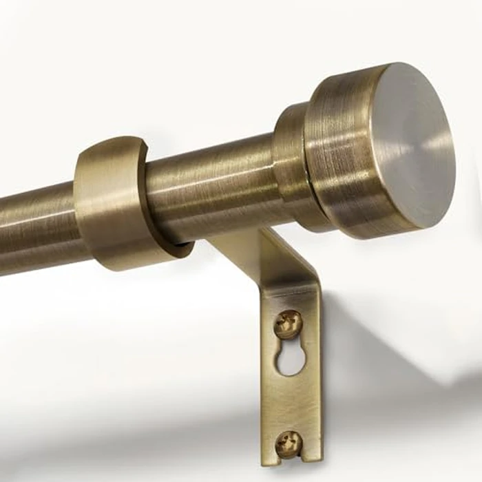 Lootkell Antique Bronze Curtain Rods for Windows 72 to 144 Inches Adjustable Length Heavy Duty 1" Diameter Window Curtain Rod with Solid Metal Finials for Outdoor Farmhouse Bedroom Kitchen Living Room by Lootkell - Image 1