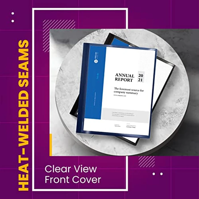 Better Office Products 48 Pocket Bound Presentation Book, Assorted Colors, Clear View Front Cover, 96 Sheet Protector Pages, 8.5" x 11" Sheets, Art Portfolio, Poly Covers, Letter Size (4 Pack) by Better Office Products - Image 6