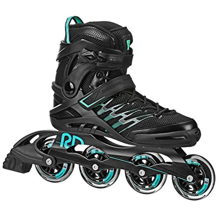 Roller Derby Q-84 Women's Inline Skates - Black/Teal - Size 07 by Roller Derby - Image 1