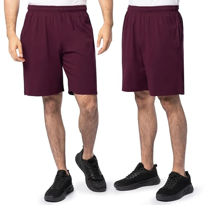 Fruit of The Loom Men's Eversoft Cotton Shorts with Pockets (S-4XL), 2 Pack-Maroon, XX-Large by Fruit of the Loom - Used - Like New condition - US$21.61