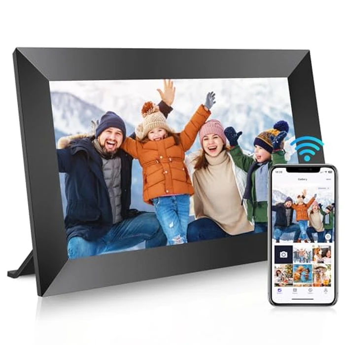 Uhale 10.1" Digital Picture Frame with 32GB Storage Support SD Card, Electronic Photo Frames with 1280x800 HD IPS Touch Screen, Instantly and Securely Share Memories, Send Wishes from Anywhere by WONNIE - Used - Like New condition - US$47.47