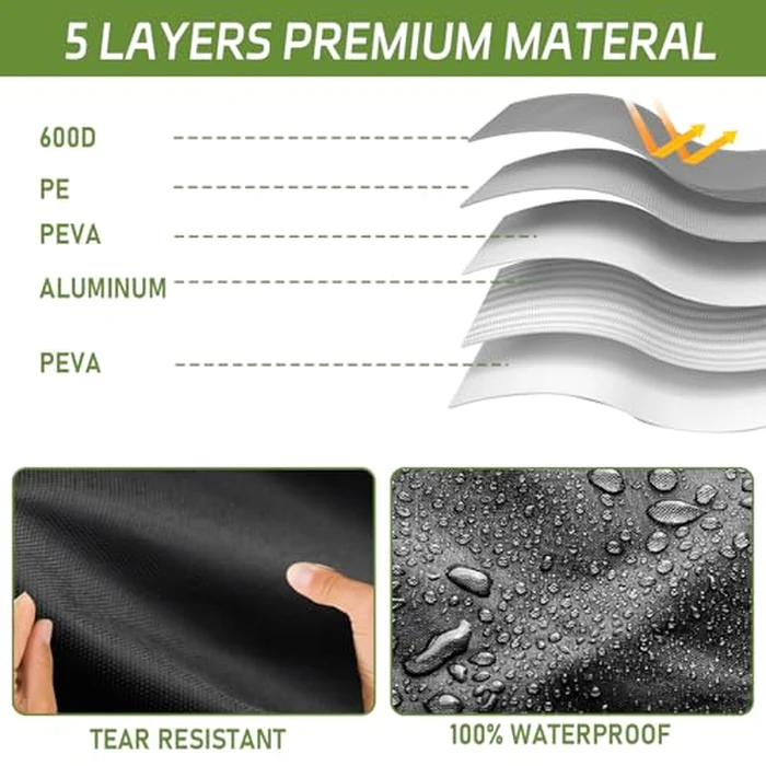 RV Air Conditioner Cover 600D for Dometic, Brisk II, Coleman Mach I II III, Mach 3 Plus, Mach 15, Roughneck, TSR Air Conditioners,Waterproof RV Air Conditioner Cover (43 * 31 * 15") by HSOKEW - Image 3